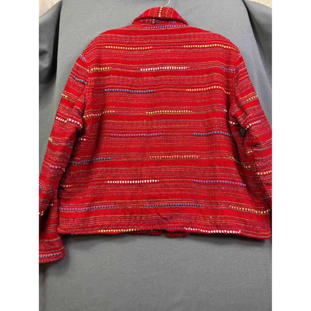 Coldwater Creek Red Patchwork Tapestry Jacket Wom… - image 2